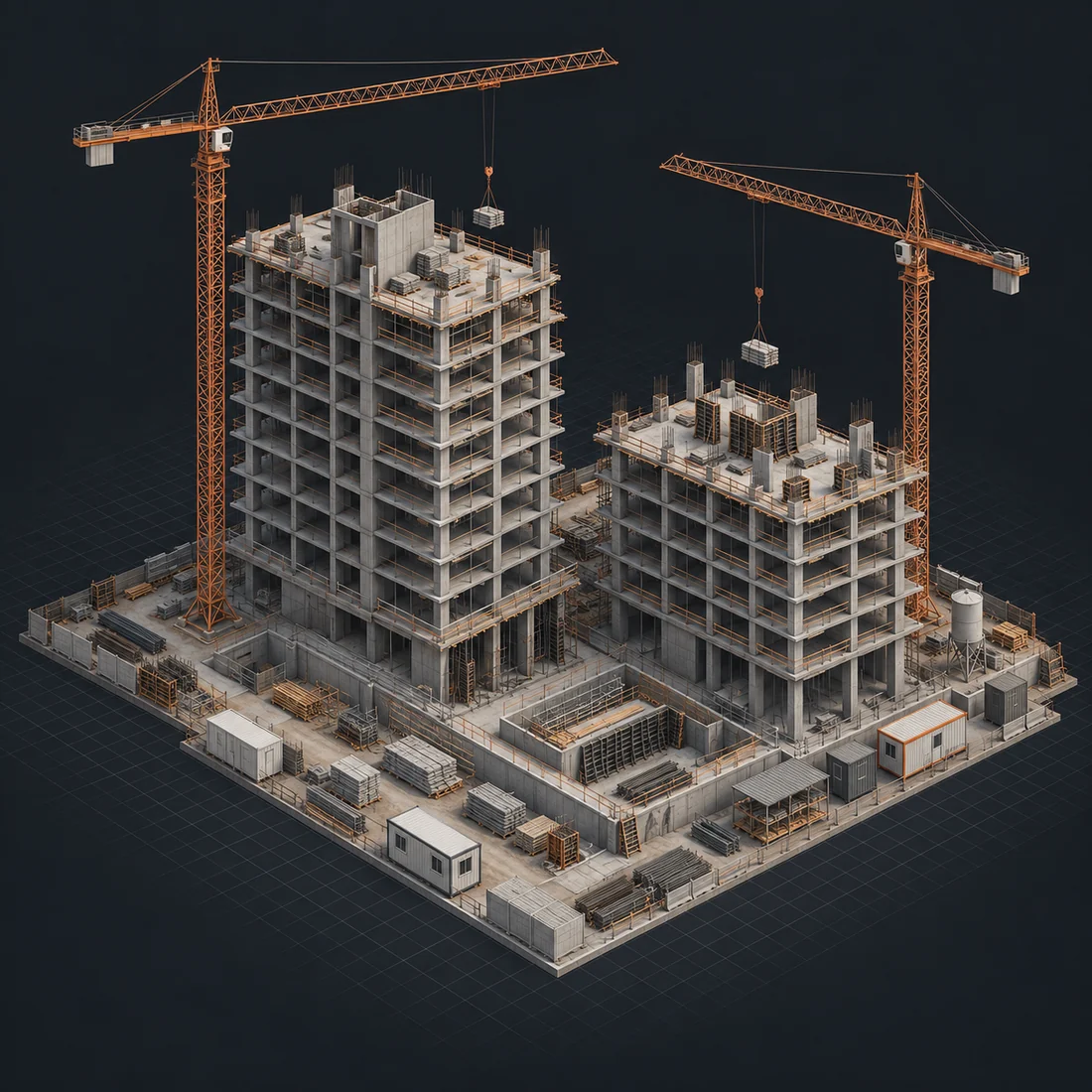 Conceptual architectural model of a construction project